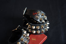 Load image into Gallery viewer, Two row studded punk bracelet with british cone studs
