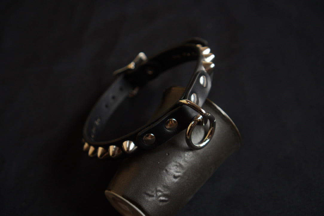 Studded Bondage Ring Choker