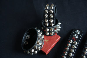 Two Row Cone Stud Snap Bracelet