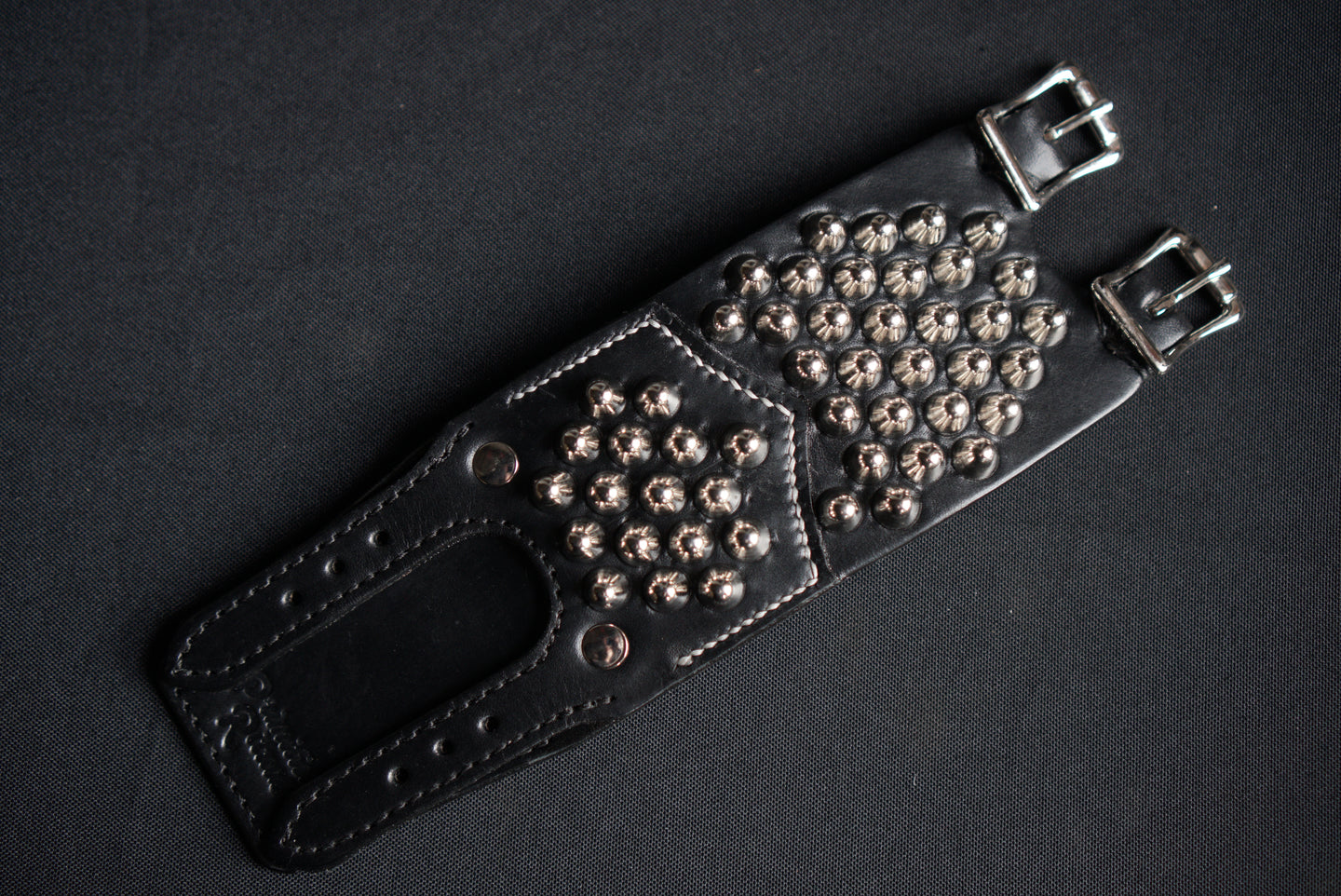 Studded leather goth and punk bracelet