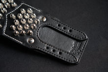 Load image into Gallery viewer, Studded leather goth and punk bracelet with spikes
