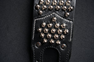 Studded leather goth and punk bracelet with spikes