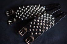 Load image into Gallery viewer, British studded leather punk bracelet
